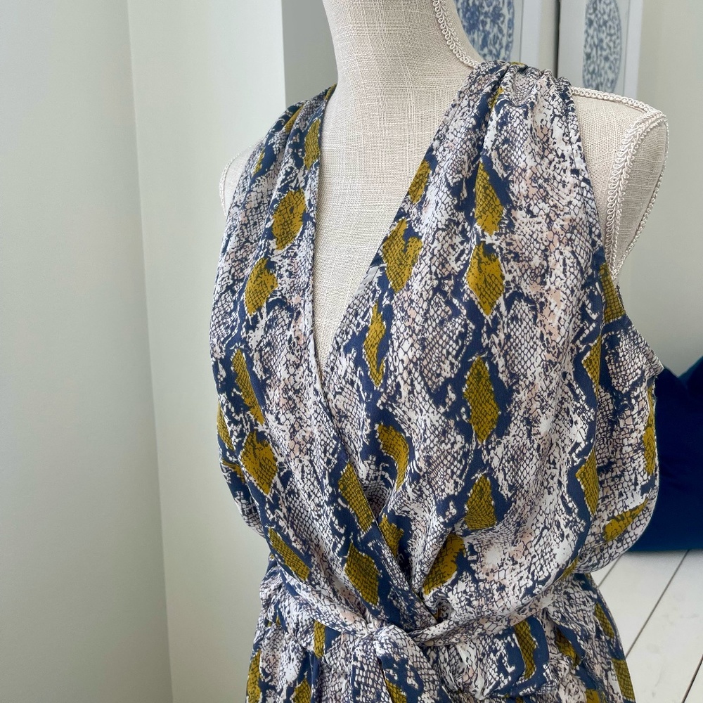 REPTILE PRINT SILKY JUMPSUIT 🐍💙🐍💛🐍🤍